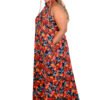 Afri Sunrise Maxi - Bold High Neck Sleeveless Maxi Dress with Vibrant African Print