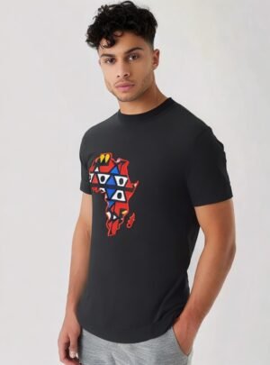 Afri Sunrise Maxi - Bold High Neck Sleeveless Maxi Dress with Vibrant African Print