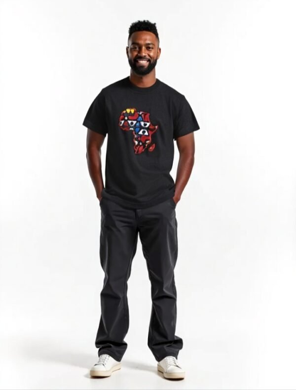 Afri Sunrise Maxi - Bold High Neck Sleeveless Maxi Dress with Vibrant African Print